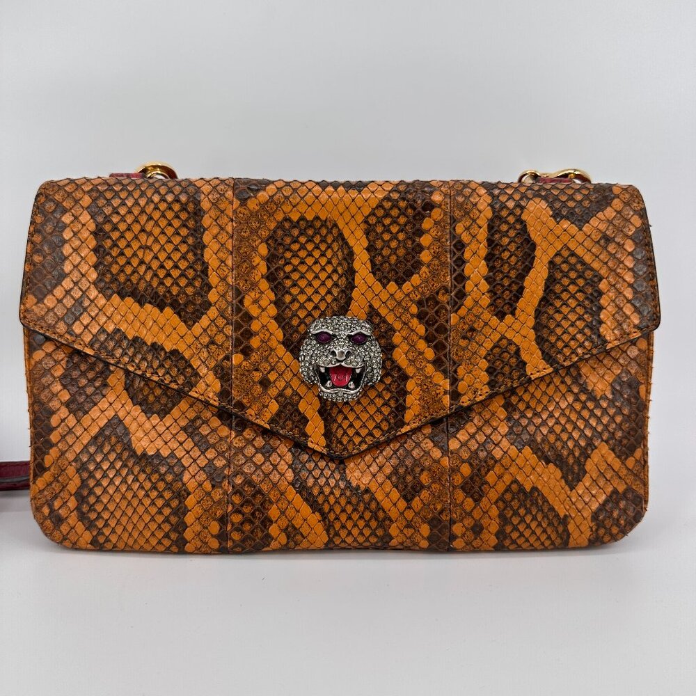 Gucci Python Thiara Medium Double-Sided Shoulder … - image 1
